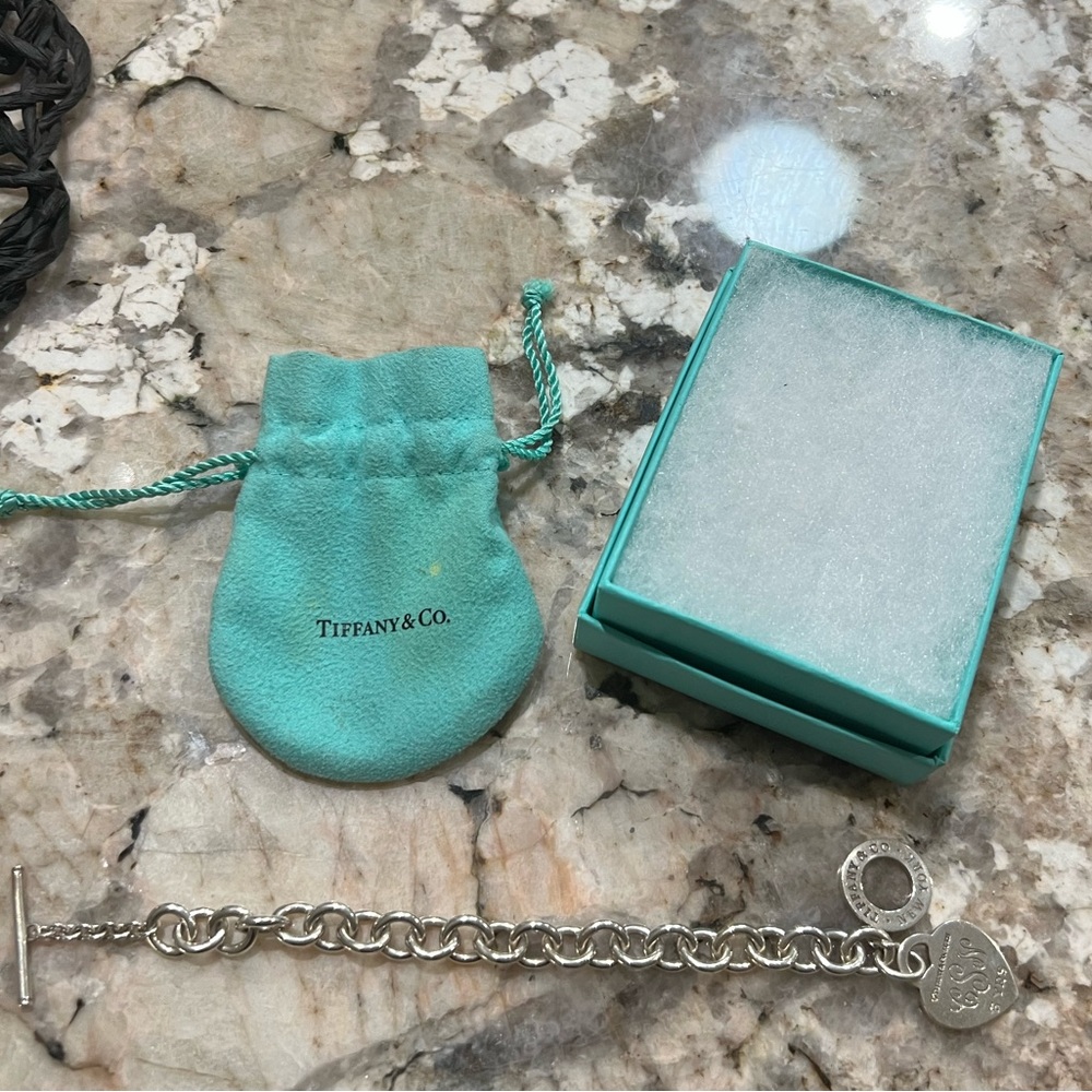 Authentic Tiffany heart tag bracelet